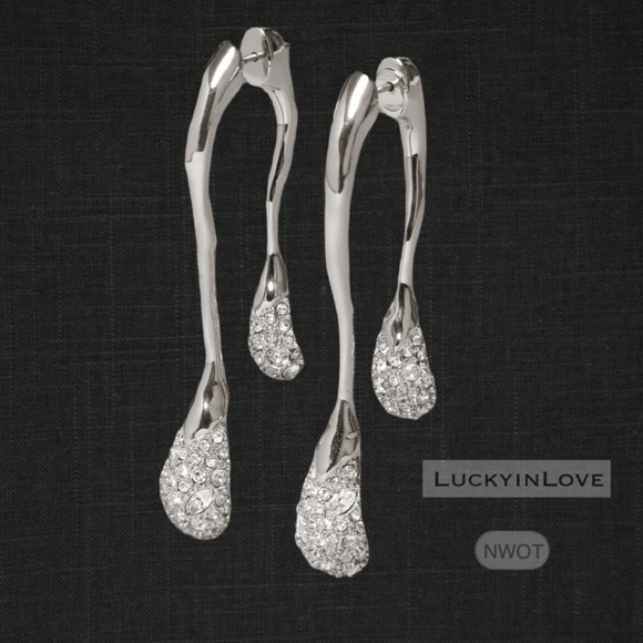 ALEXIS BITTAR • Solanales Crystal Front Back Double Drop Earrings - Silver - Picture 14 of 14